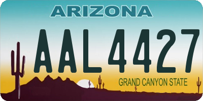 AZ license plate AAL4427