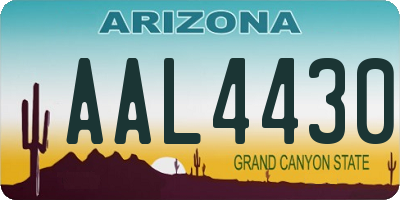 AZ license plate AAL4430