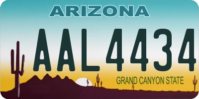 AZ license plate AAL4434