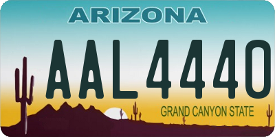 AZ license plate AAL4440