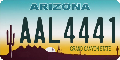 AZ license plate AAL4441