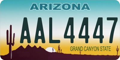 AZ license plate AAL4447