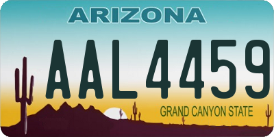 AZ license plate AAL4459