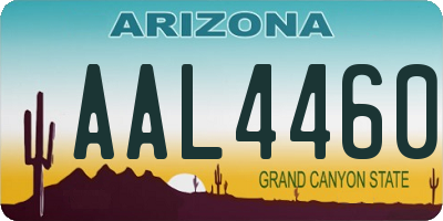 AZ license plate AAL4460