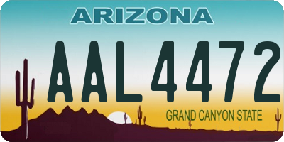 AZ license plate AAL4472