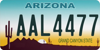 AZ license plate AAL4477