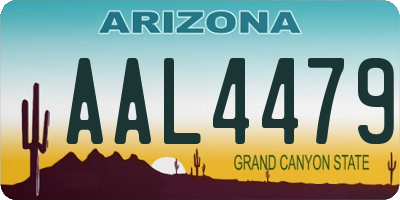 AZ license plate AAL4479