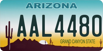 AZ license plate AAL4480