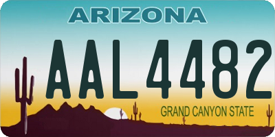 AZ license plate AAL4482