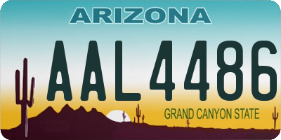 AZ license plate AAL4486