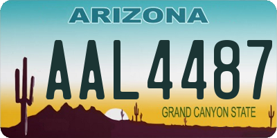 AZ license plate AAL4487