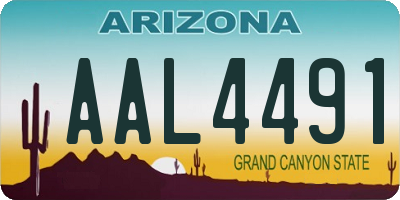 AZ license plate AAL4491