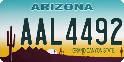 AZ license plate AAL4492