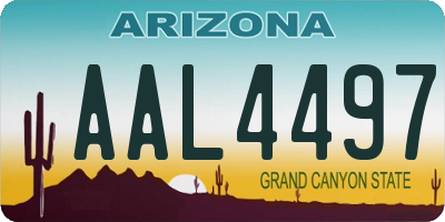 AZ license plate AAL4497