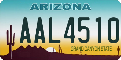 AZ license plate AAL4510