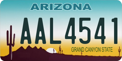 AZ license plate AAL4541