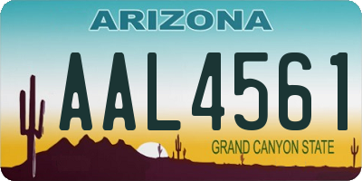 AZ license plate AAL4561