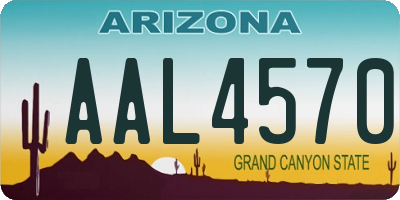 AZ license plate AAL4570