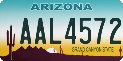 AZ license plate AAL4572