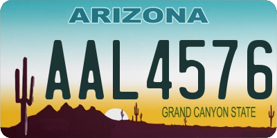 AZ license plate AAL4576