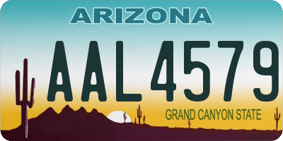AZ license plate AAL4579