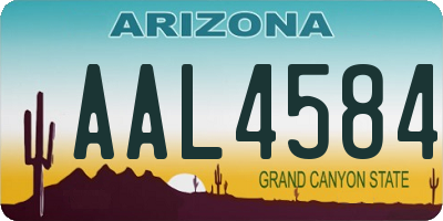 AZ license plate AAL4584