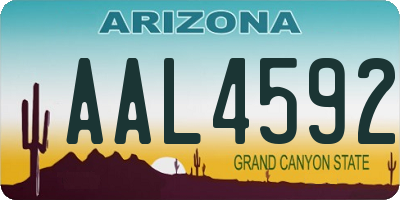 AZ license plate AAL4592