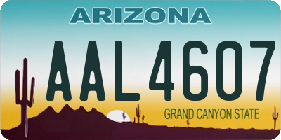 AZ license plate AAL4607