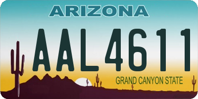 AZ license plate AAL4611