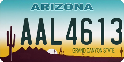 AZ license plate AAL4613