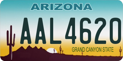 AZ license plate AAL4620