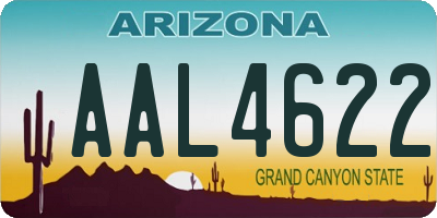 AZ license plate AAL4622