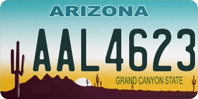 AZ license plate AAL4623