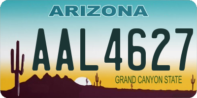 AZ license plate AAL4627