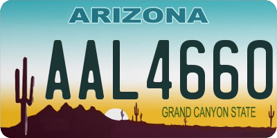 AZ license plate AAL4660