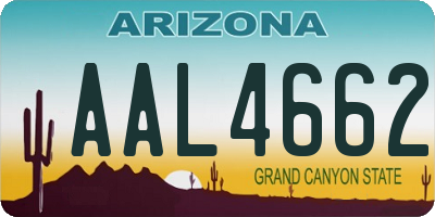 AZ license plate AAL4662