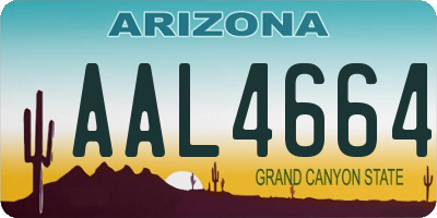 AZ license plate AAL4664