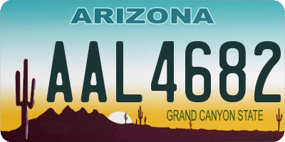 AZ license plate AAL4682