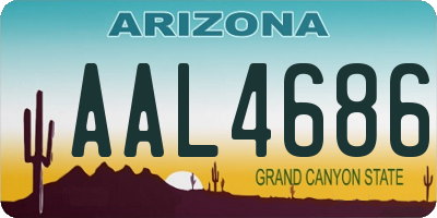 AZ license plate AAL4686