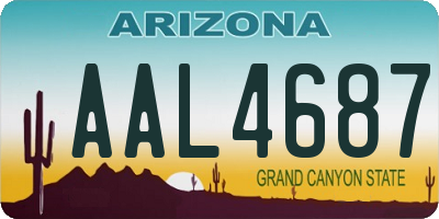AZ license plate AAL4687