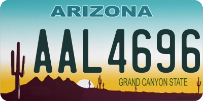 AZ license plate AAL4696