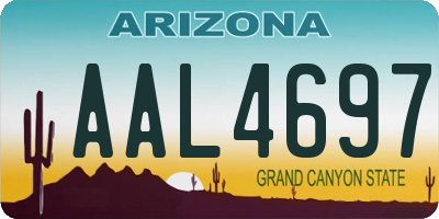 AZ license plate AAL4697