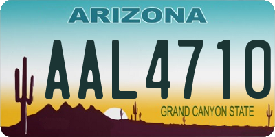 AZ license plate AAL4710