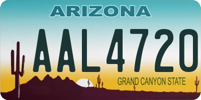AZ license plate AAL4720