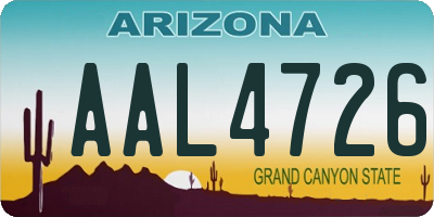 AZ license plate AAL4726