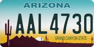 AZ license plate AAL4730