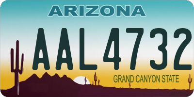 AZ license plate AAL4732