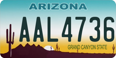 AZ license plate AAL4736