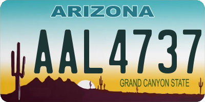 AZ license plate AAL4737