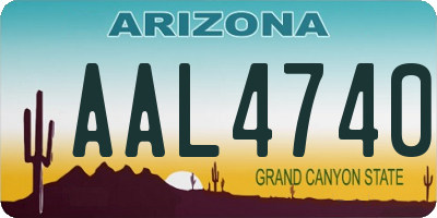 AZ license plate AAL4740